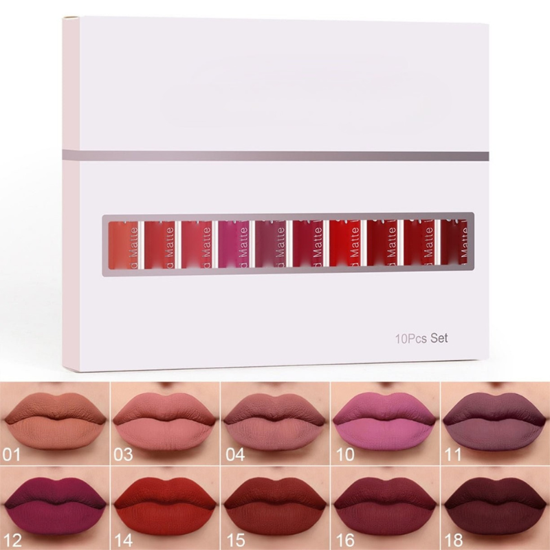 MatteLipstick - Langdurige Vloeibare Matte Lippenstift Set