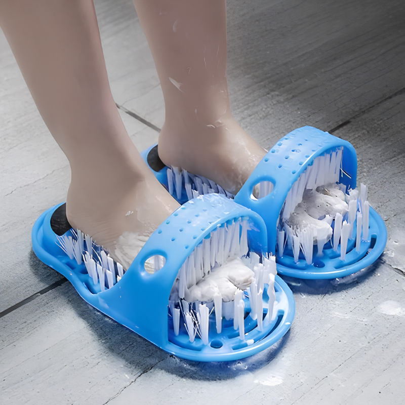 FootBrush™ 1+1 GRATIS: Exfoliërende Badslippers Voetzuigborstel