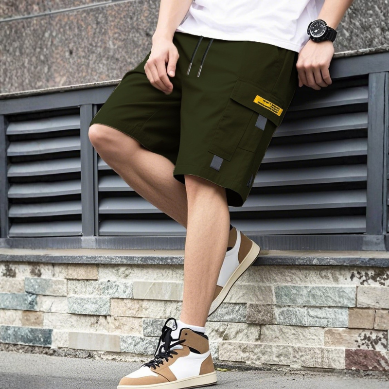 Icone™ DrawstringShorts: Toevallig Cargo Multi Zak Trekkoord Shorts