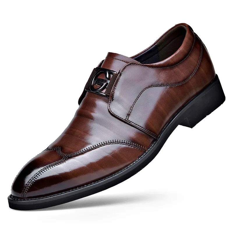 Happy™ ClassyShoes: Luxe Heren Leer Formeel Puntig Stijlvol Schoenen