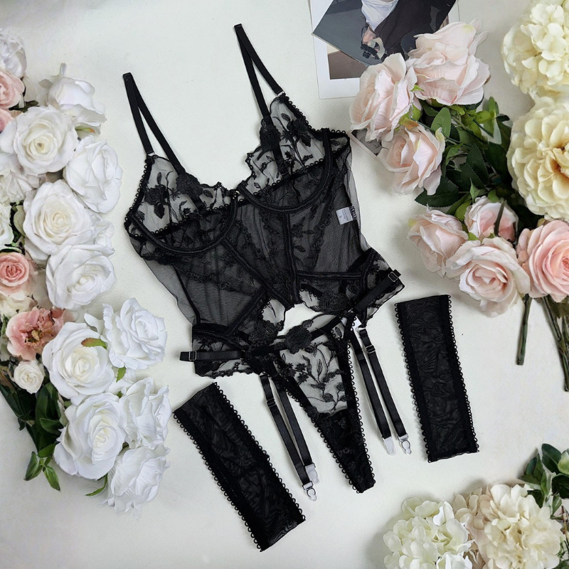 Icone™ LaceLingerie: Sexy Nacht Kant Lingerie Met Kant String