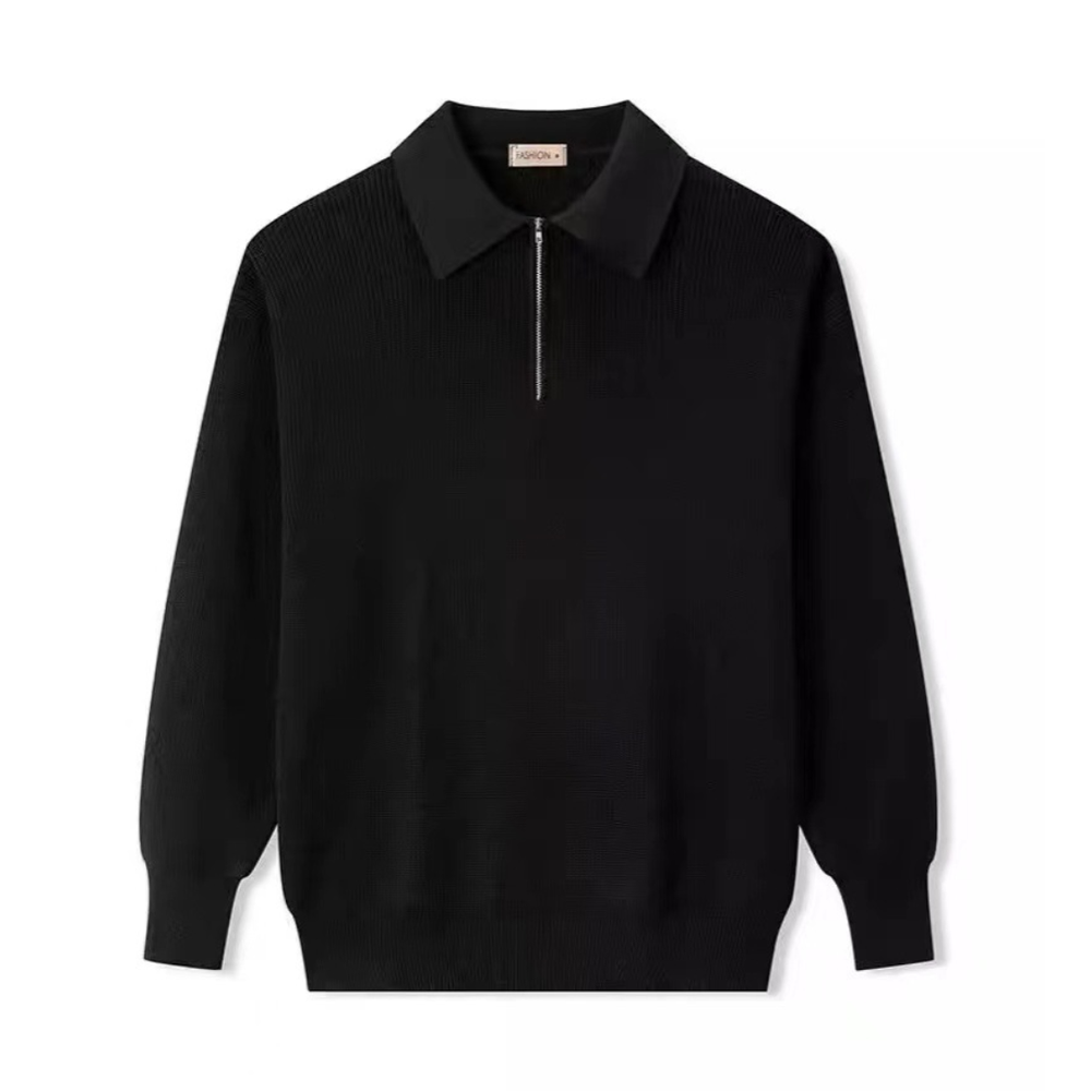 Icone™ PoloSweater: Ontspannen Kraag Gebreide Polo Trui