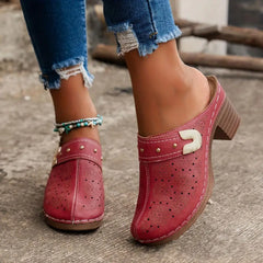 Happy™ ChunkySandals: Stijlvol Gesloten Teen Platform Instap Sandaal Stevig Sandaal