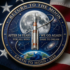TributeCoin 1+2 GRATIS - Artemis II Lunar Missie Eerbetoon Munt