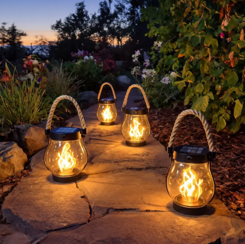 Ledsen™ SolarLantern: Zonne-Energie Aangedreven Led Flikkerende Vlam Stijlvolle Lantaarn Op Zonne-Energie