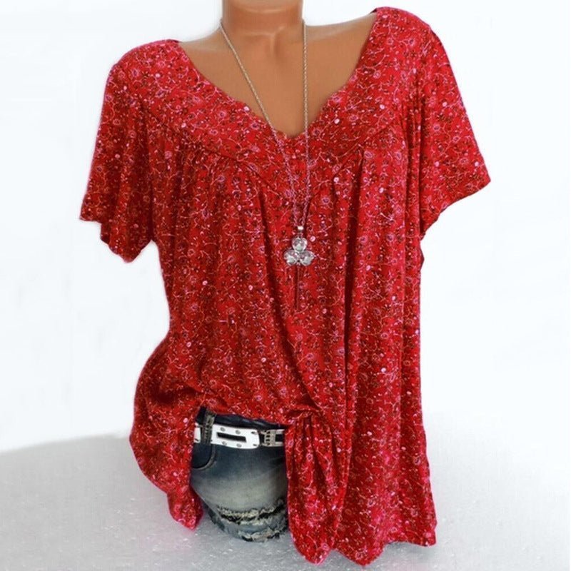 Icone™ LooseTop - Ademend V-Hals Loszittend Bloemdruk Top