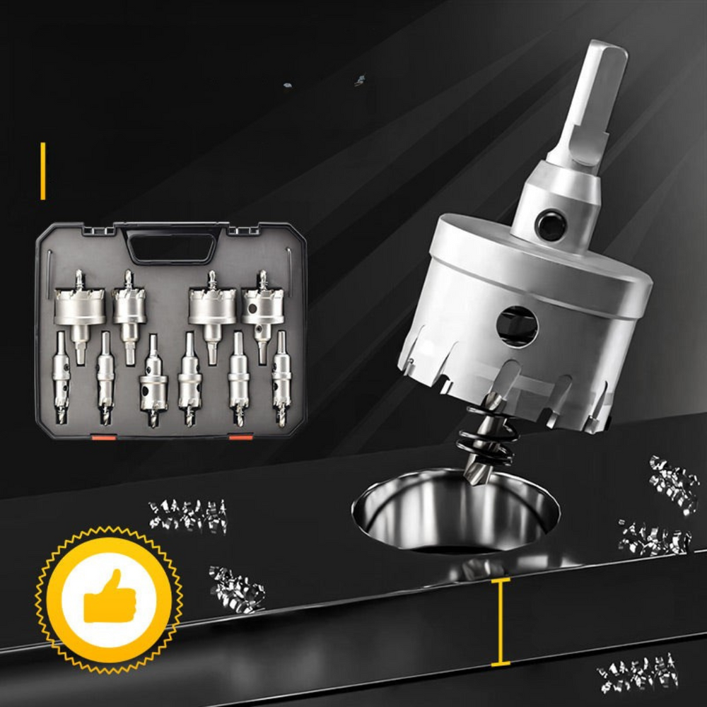 MetalDrill - Hardmetalen Tip Metalen Gat Boor Bit Snijder Set