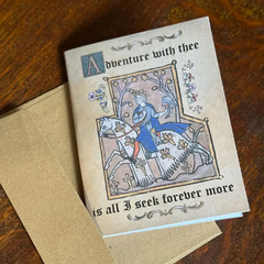 VintageCards 1+1 GRATIS: Middeleeuwse Liefde-Thema Groet Vintage Kaarten