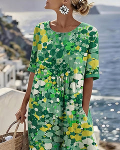 Icone™ PocketDress: Casual Vloeiende Losse Gedrukte Pocket Dress