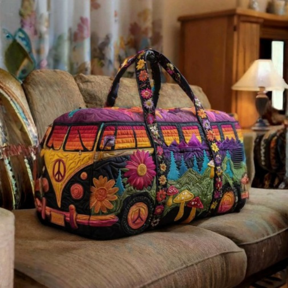 Icone™ DuffleBag: Levendige Hippie Stijl Multifunctionele Reis Duffel Tas