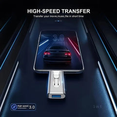 USBDrive - Compact En Duurzame Multi‑Apparaat 4‑In‑1 USB-Flashdrive