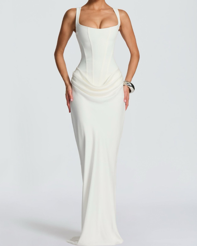 Icone™ LongGown: Sexy Elegante Klassieke Uurglas Pasvorm Lange Gown Jurk