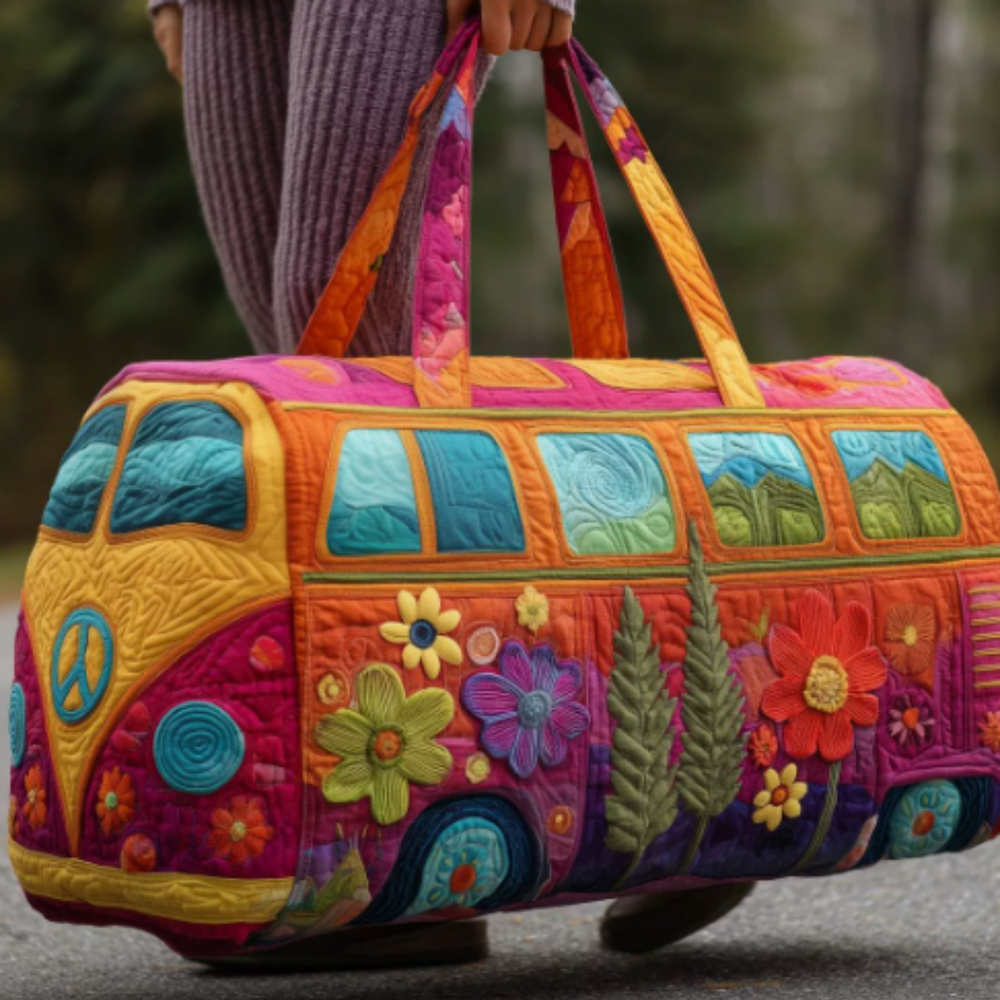 Icone™ DuffleBag: Levendige Hippie Stijl Multifunctionele Reis Duffel Tas