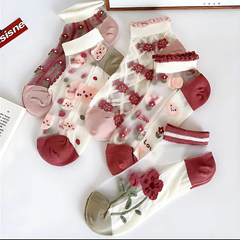 Happy™ MeshSocks: Ademend Comfortabel Leuk Ontwerp Mesh Enkelsokken