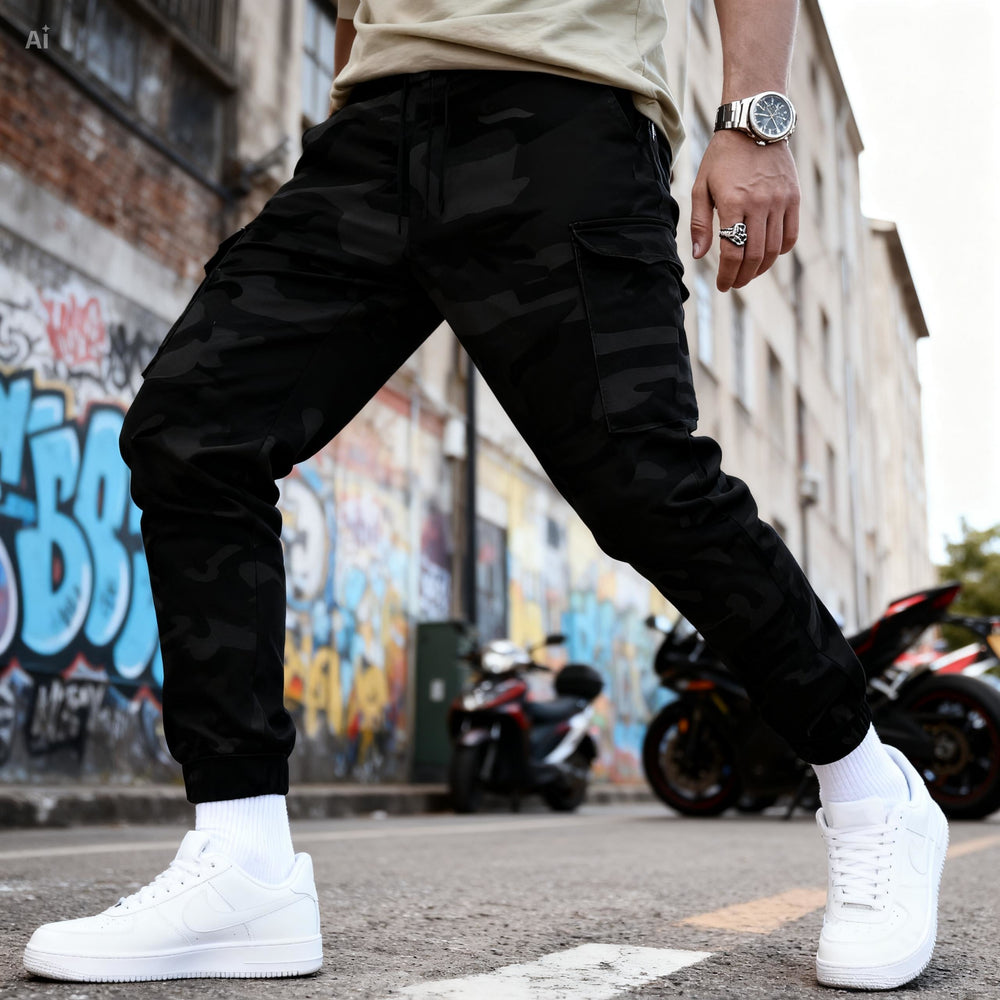 Icone™  CamouflagePants: Stijlvolle Toevallig Multi-Zak Camouflage Broek