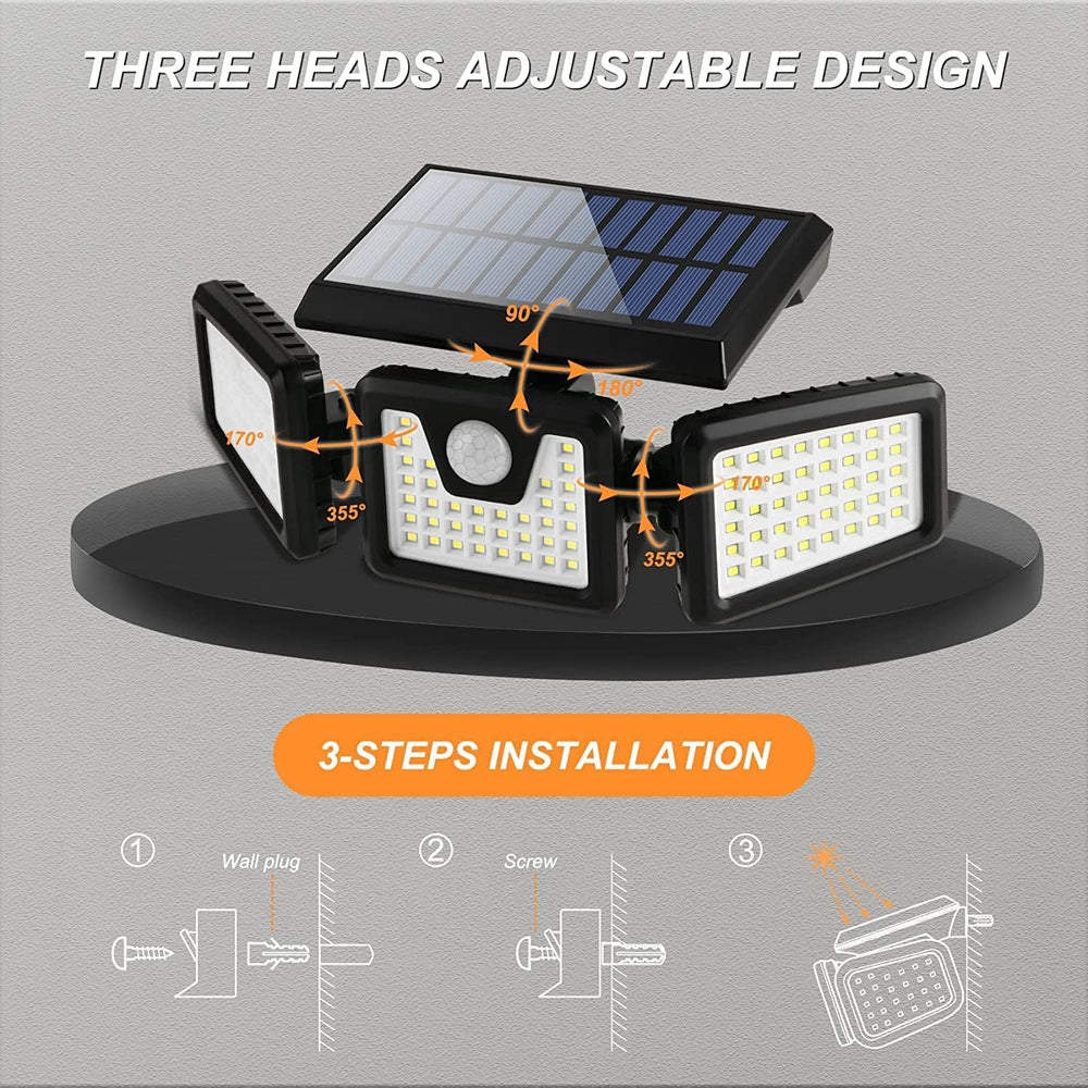 Ledsen™ TripleLights - Eenvoudige Installatie Zonne-Energie Verdrievoudigen Lichten Met Afstandsbediening