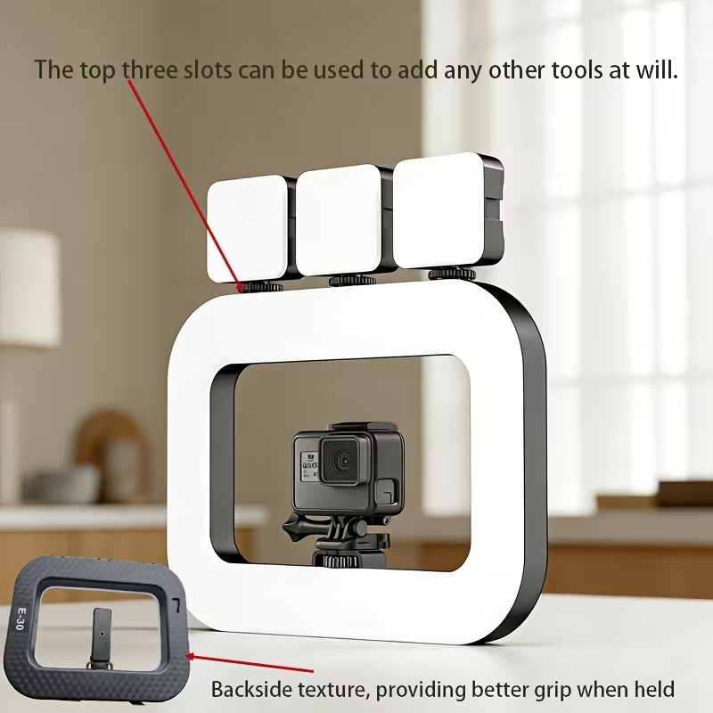 Ledsen™ StudioLight: Verstelbare Rechthoekige LED Studio Licht Met Telefoonhouder