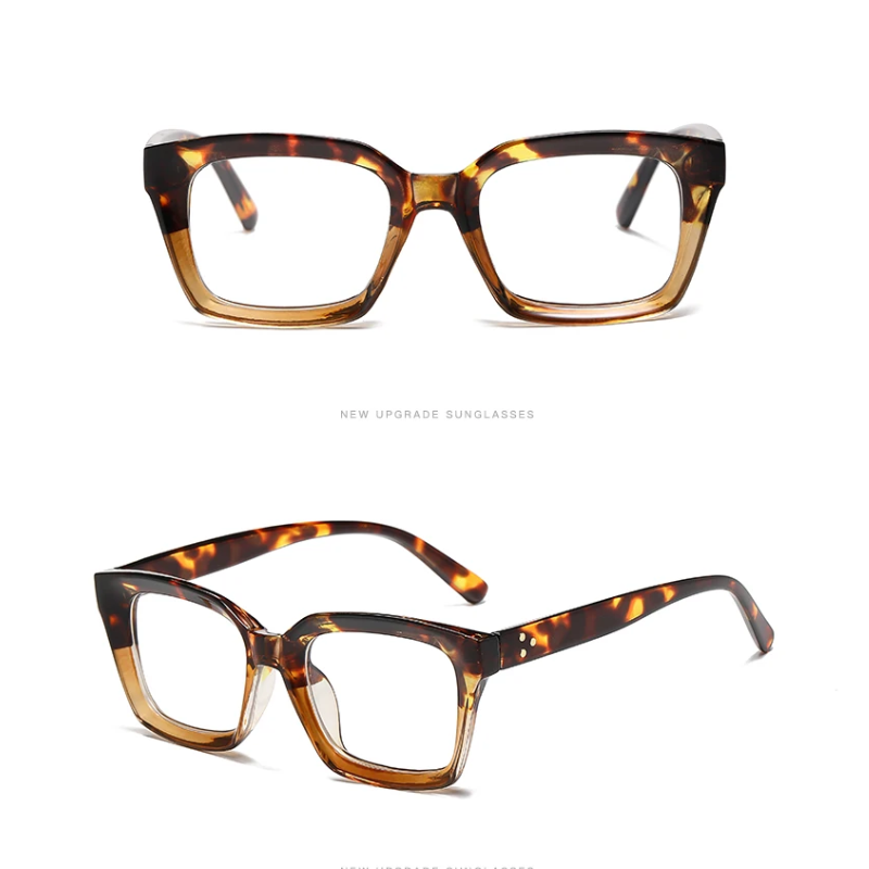 SquareEyewear 1+1 GRATIS - Blauw Licht Beschermende Bril Vierkante Frame Oog Slijtage