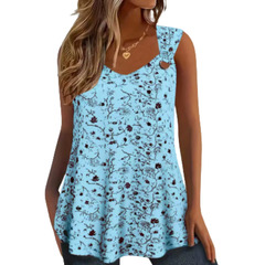 Icone™ SummerTop - Zomer Toevallig Bloemen Mouwloos Bovenkant