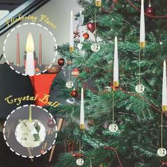 Ledsen™ ChristmasGlow: LED Magische Kerst Glans Kristallen Bol Kaarsen
