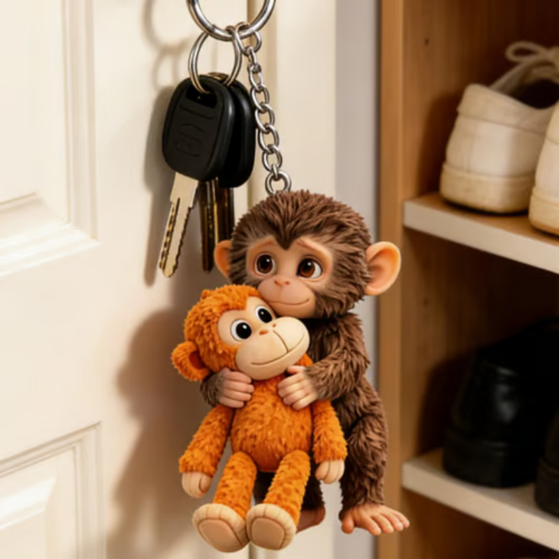 MonkeyKeychain 1+1 GRATIS - Schattig Tas Charme Aap Sleutelhanger Accessoire