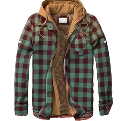 Icone™ CheckeredJacket: Winter Capuchon Toevallig Geruite Jasje