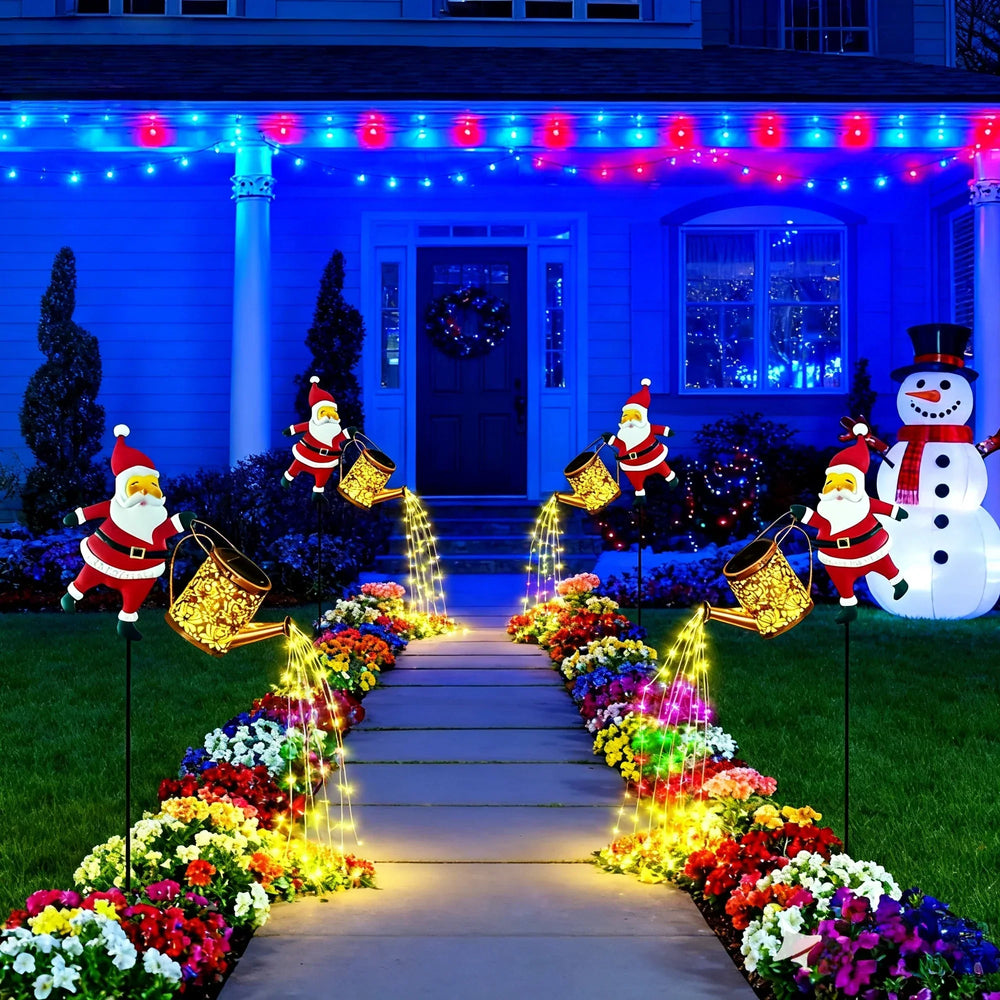 Ledsen™ SantaKettle: Zonne-Energie Gloeiend Buiten Kerstman Waterkoker Decoratie