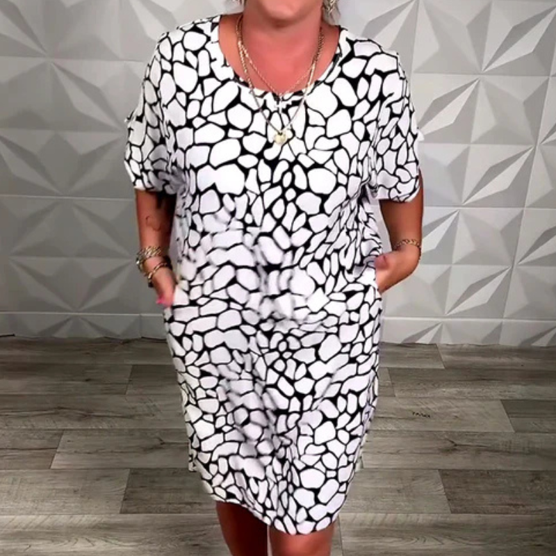 Icone™ ComfortDress - Toevallig Gedrukt Comfortabel Mini Jurk