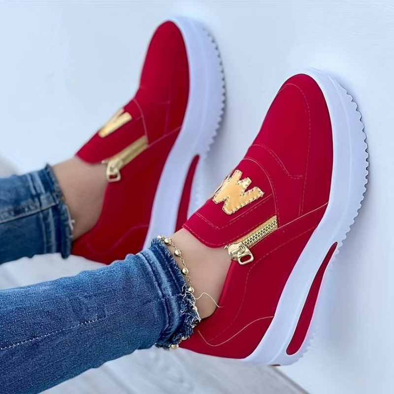 Happy™ ZipShoes - Mode Zip Laag Bovenkant Platform Schoenen