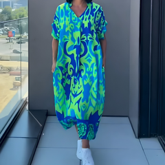 Icone™ RelaxedDress - Toevallig Losse Diepe V-Hals Comfortabele Ontspannen Jurk