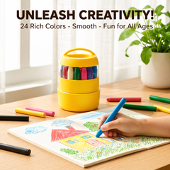 Kletshuts™ JumboCrayons: Kindvriendelijke Creatieve Gladde Kleur Jumbo Krijtjes
