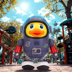 Kletshuts™ DancingDuck – Interactief Muzikaal Ruimte Dansende Eend Astronaut Speelgoed