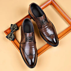 Happy™ ClassyShoes: Luxe Heren Leer Formeel Puntig Stijlvol Schoenen