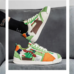 Happy™ PatchworkShoes: Mannen Stijlvolle Straatkleding Lapwerk Schoenen