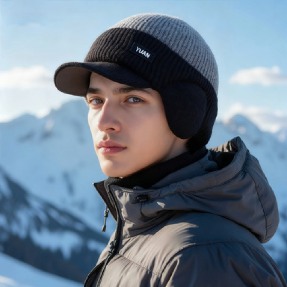 Icone™ EarflapBeanie 1+1 GRATIS: Dikke Gebreide Winter Muts Oorflap Bescherming