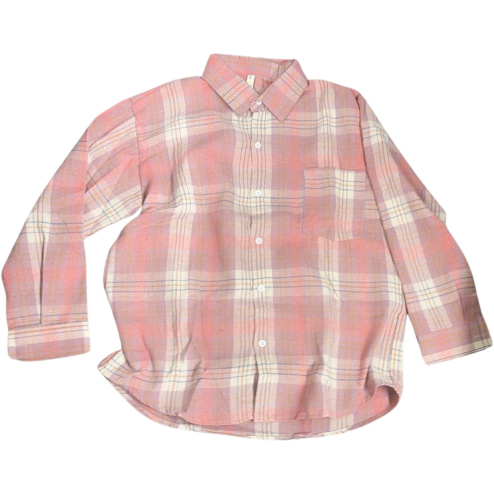 Icone™ CheckeredShirt: Stijlvol Toevallig Pastelroze Geruit Shirt