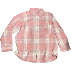 Icone™ CheckeredShirt: Stijlvol Toevallig Pastelroze Geruit Shirt
