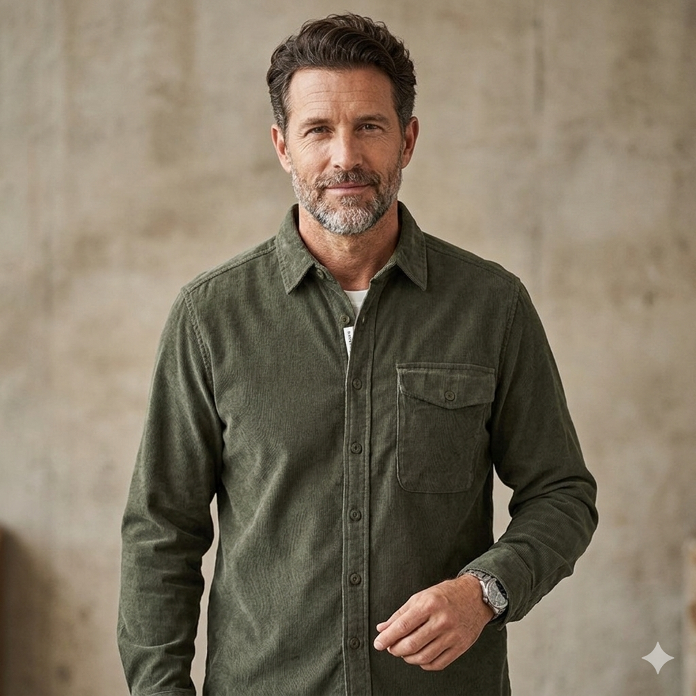 Icone™ CozyShirt: Middelgewicht Geborsteld Nut Zak Gezellig Shirt