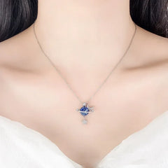 Jewelance™ MoonNecklace 1+1 GRATIS: Blauw Planeet Ster Maan Hanger Ketting