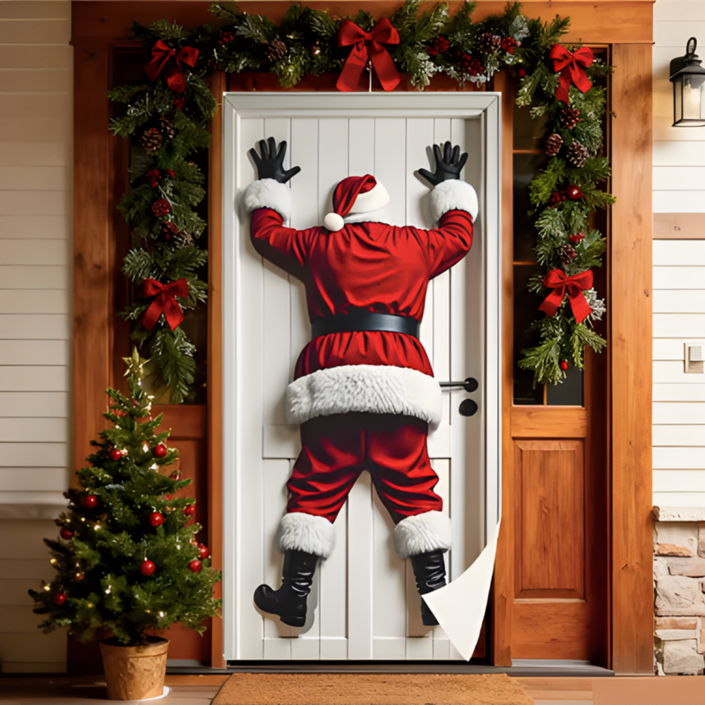 Icone™ HangingSanta: Kerstmis Rugdruppel Hangend Kerstman Deur Versiering