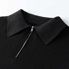 Icone™ PoloSweater: Ontspannen Kraag Gebreide Polo Trui