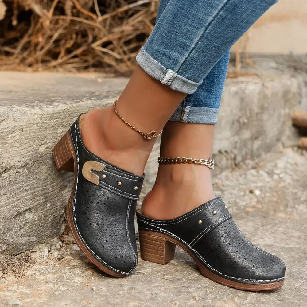 Happy™ ChunkySandals: Stijlvol Gesloten Teen Platform Instap Sandaal Stevig Sandaal
