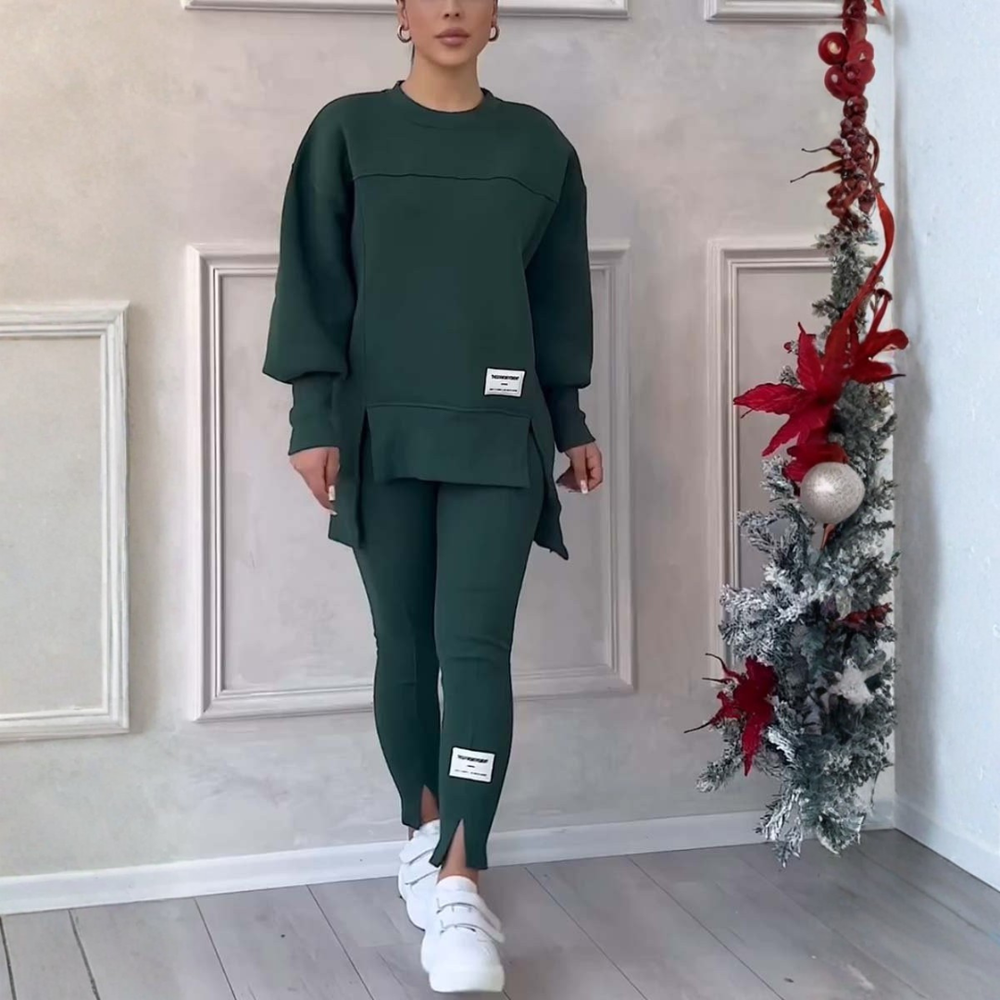 Icone™ WarmSet: Stijlvolle Sweatshirt En Aansluitende Broek Warm Set