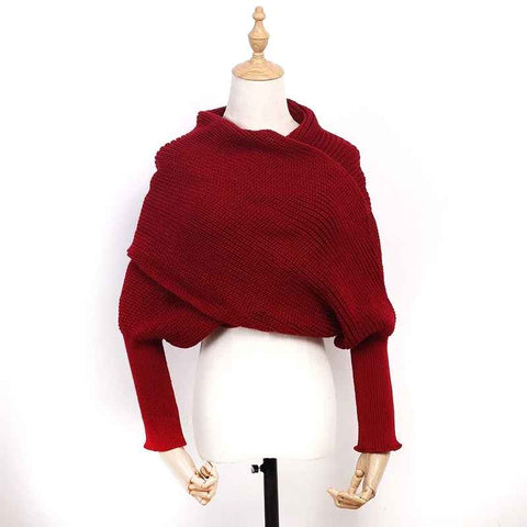Icone™ ScarfSweater: Stijlvolle 2-In-1 Omvormbare Warme Sjaal Trui