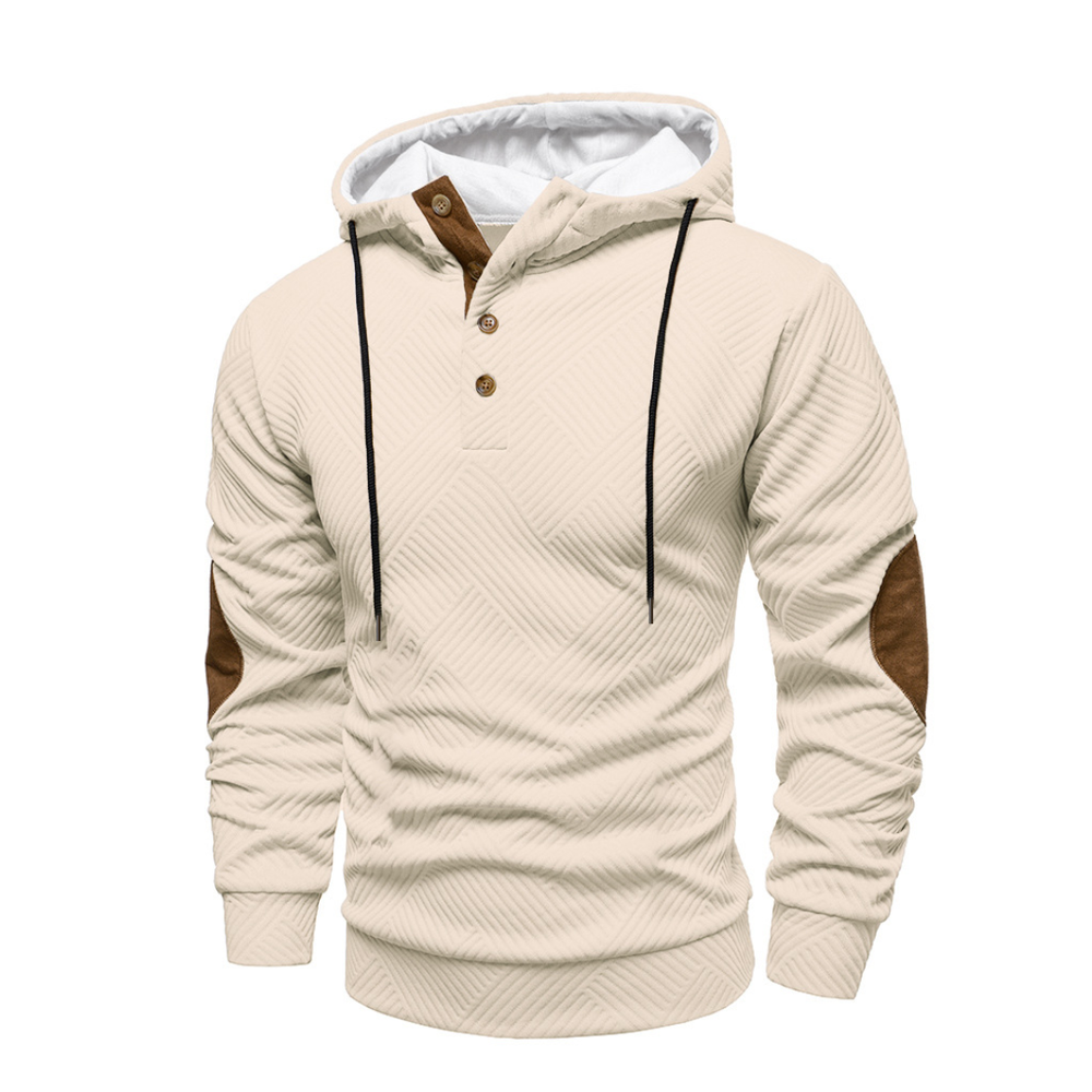 Icone™ VersatileHoodie: Toevallig Helft-Knop Trekkoord Veelzijdig Capuchon
