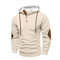 Icone™ VersatileHoodie: Toevallig Helft-Knop Trekkoord Veelzijdig Capuchon