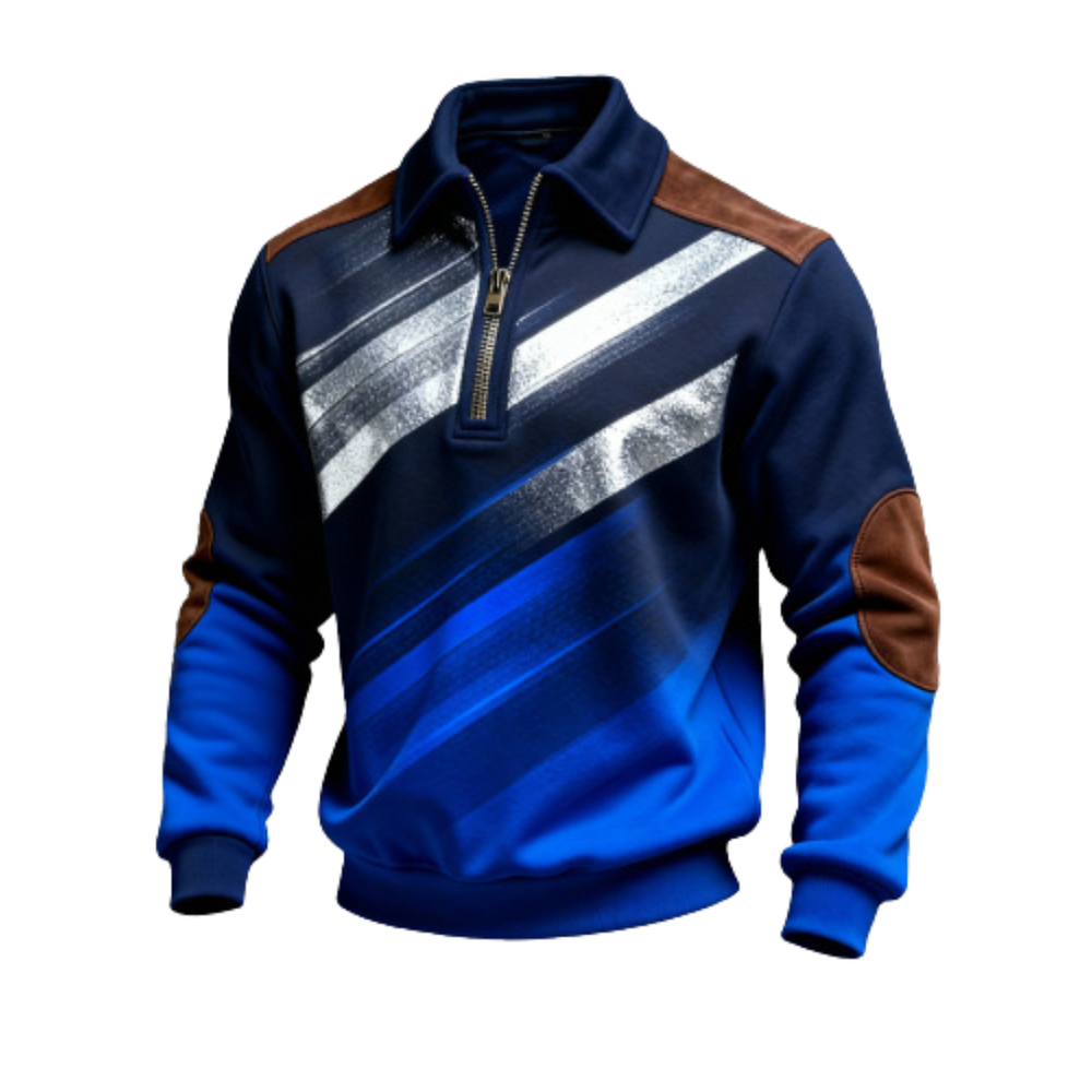 Icone™ CollaredSweatshirt: Stijlvolle Toevallig Halve-Rit Kraag Sweatshirt
