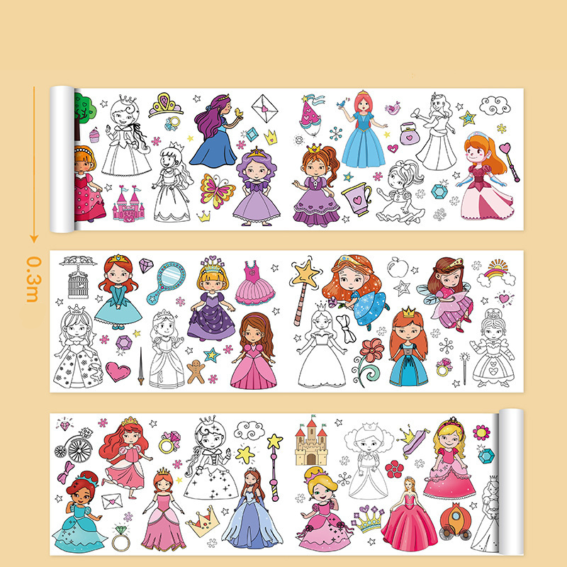 Kletshuts™ ColoringRolls  1+1 GRATIS: Kinderen Creatieve DIY Papieren Teken- En Kleurrollen
