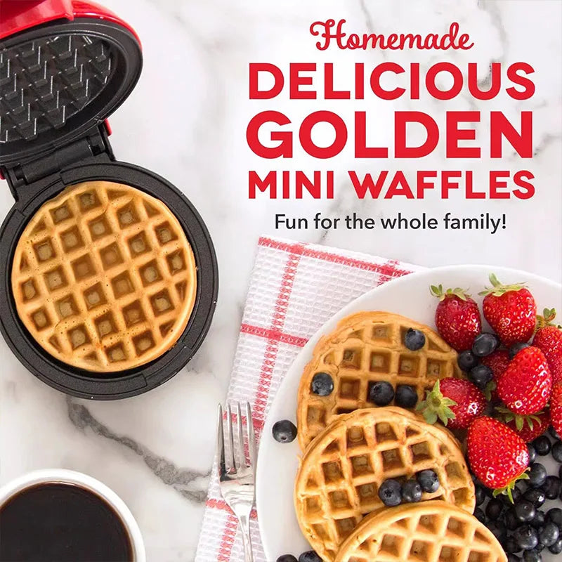 Globetrek° WaffleMaker: Snelle En Gemakkelijke Ontbijt Mini Wafel Maker Machine