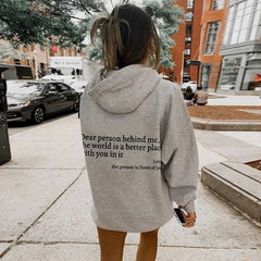Icone™ DearHoodie: Hoodie Met Voor En Achterkant Opdruk Bericht